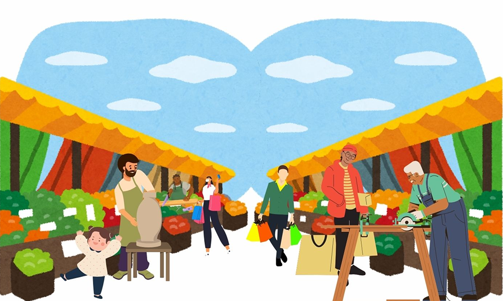 マーケットのイラスト